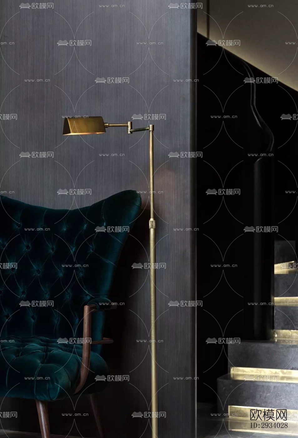 新中式别墅效果图下载（渲染图4）