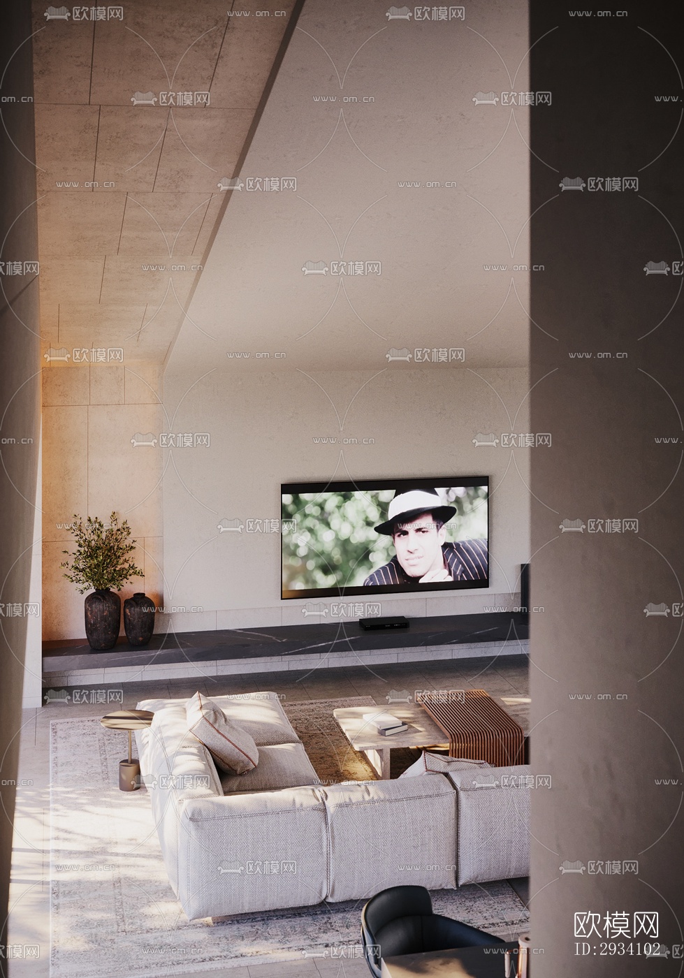 现代别墅效果图下载（渲染图1）