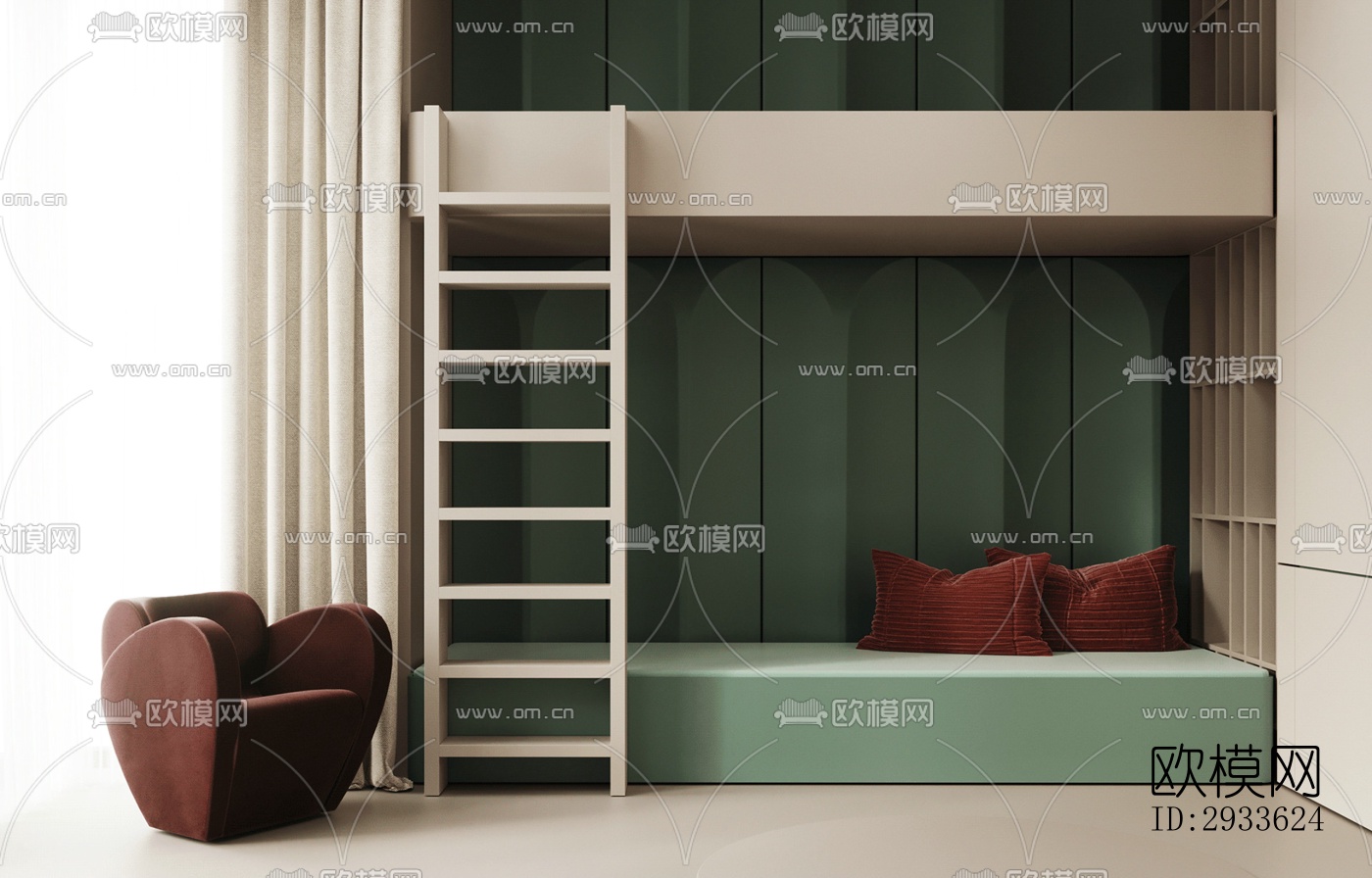 北欧公寓效果图下载（渲染图20）