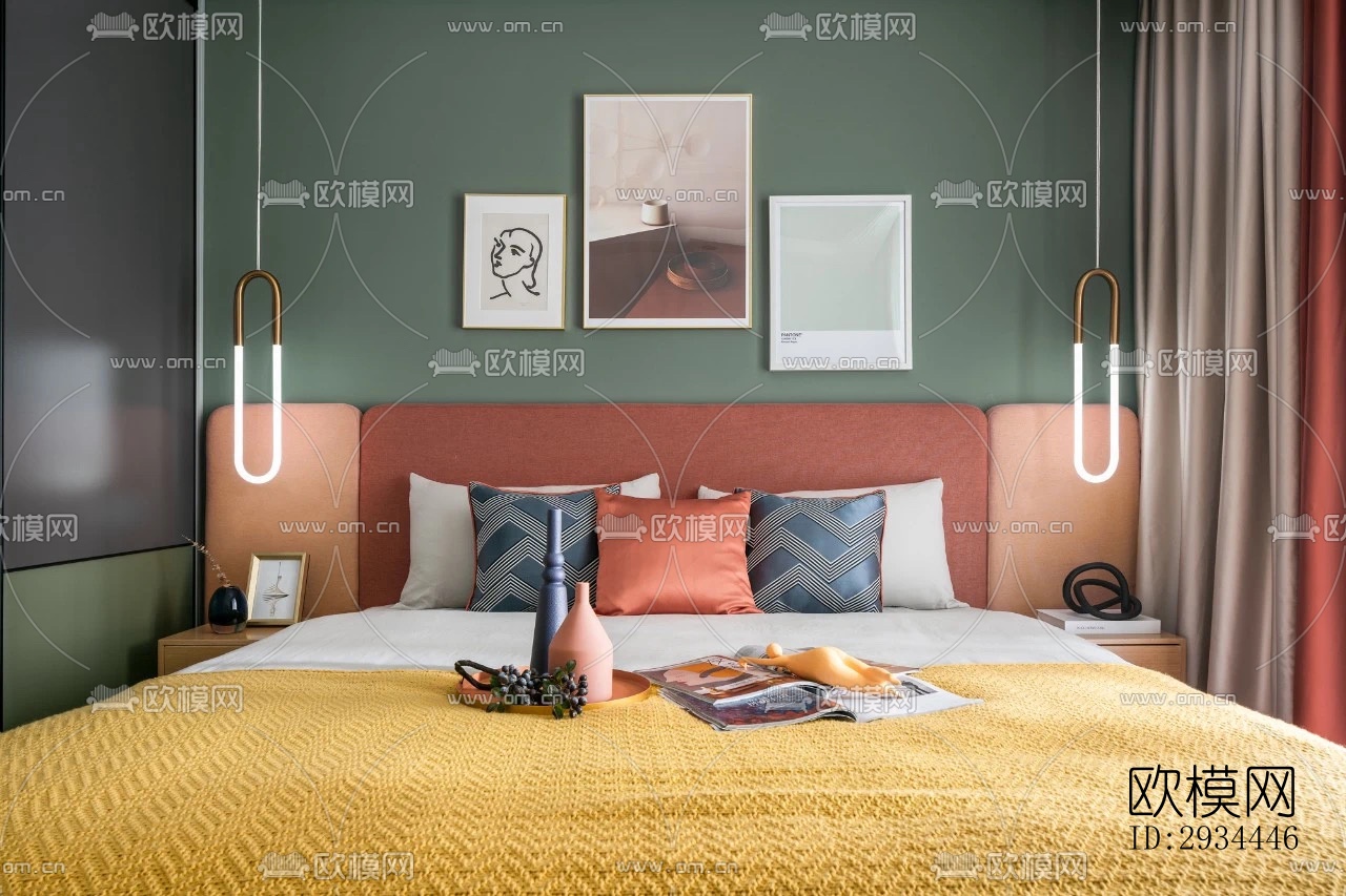 后现代平层效果图下载（渲染图2）