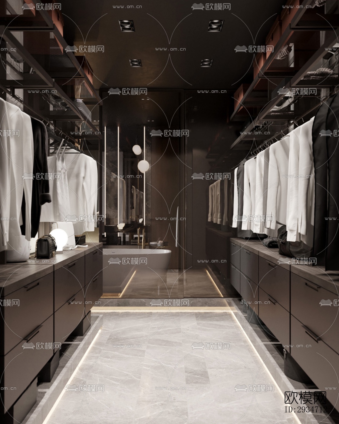 现代平层效果图下载（渲染图19）