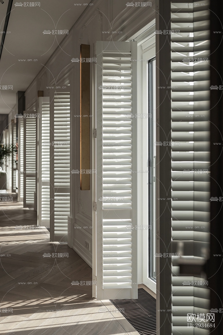 欧式平层效果图下载（渲染图9）