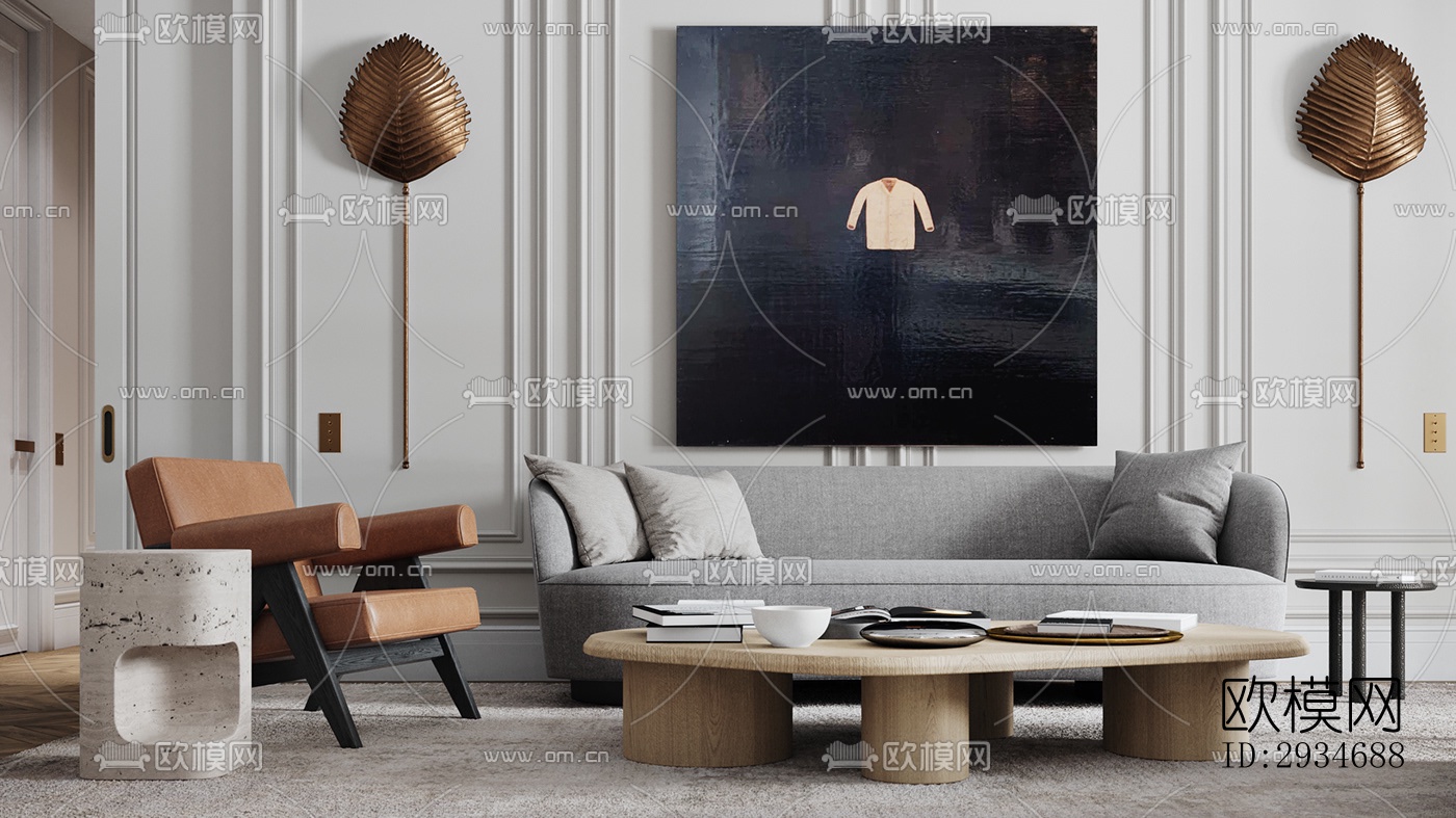 欧式平层效果图下载（渲染图16）