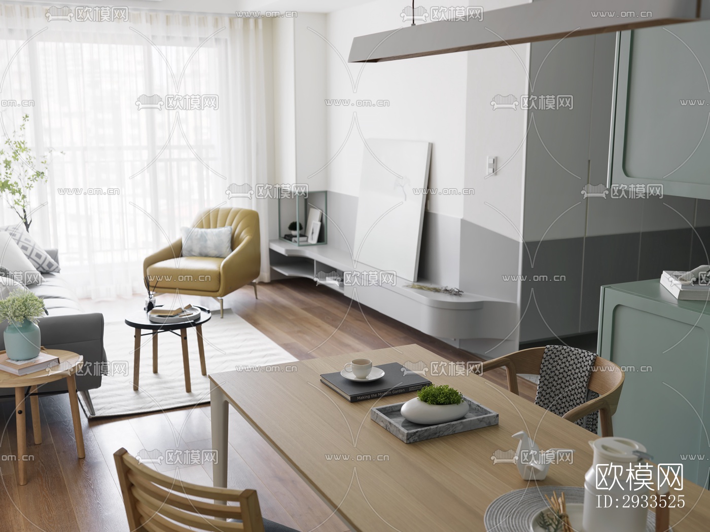 北欧公寓效果图下载（渲染图8）