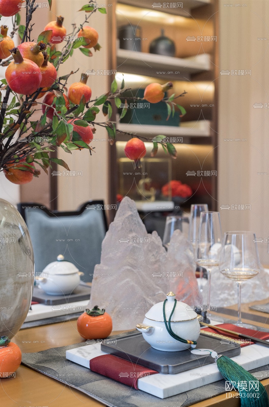 新中式别墅效果图下载（渲染图7）