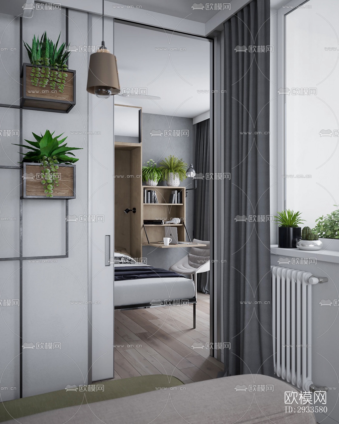 北欧公寓效果图下载（渲染图8）