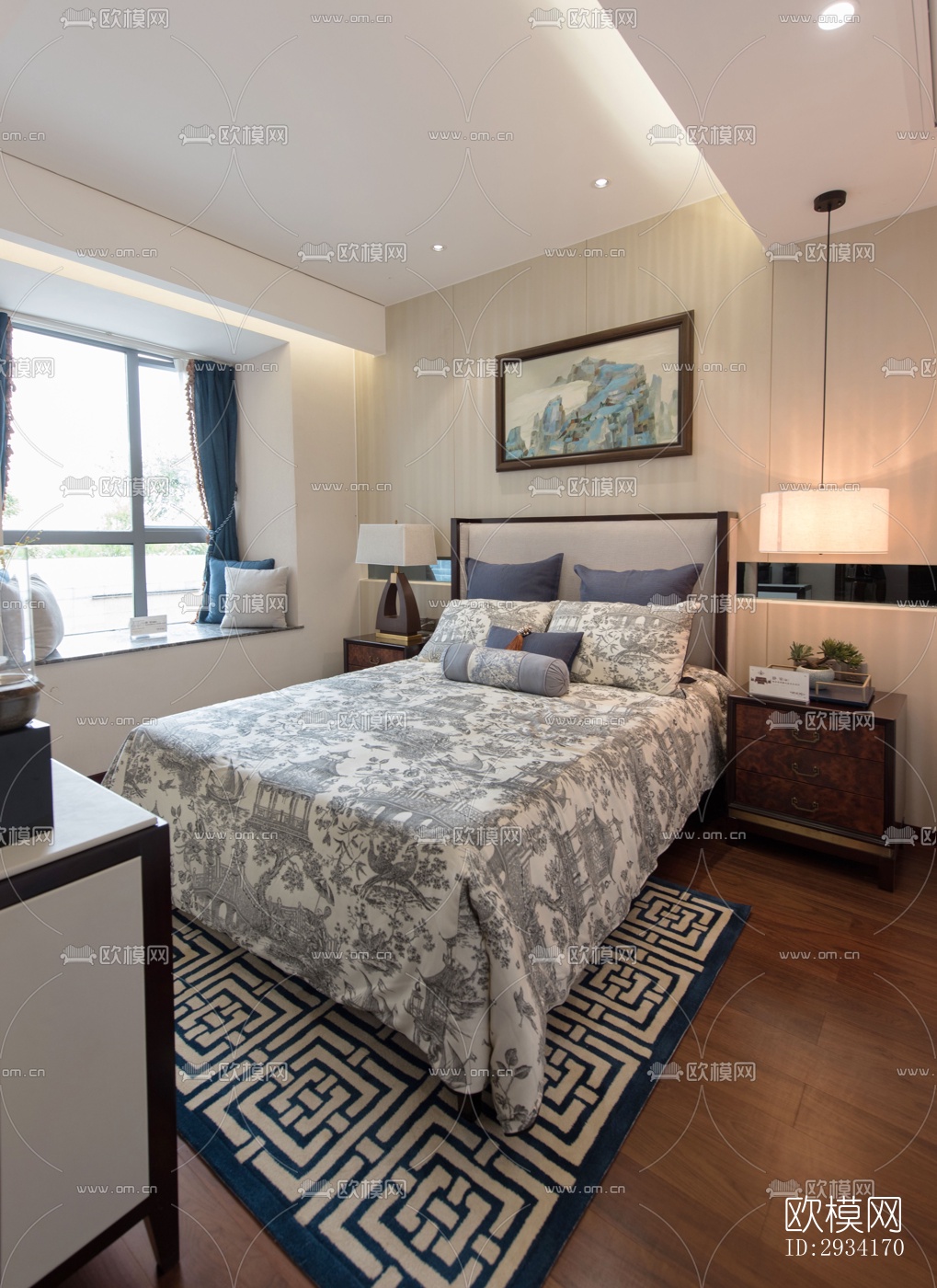 中式复式效果图下载（渲染图5）