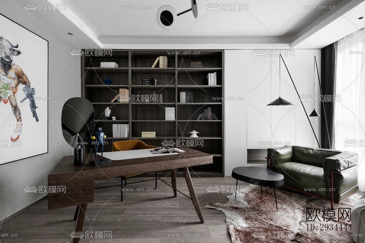 后现代平层效果图下载（渲染图18）