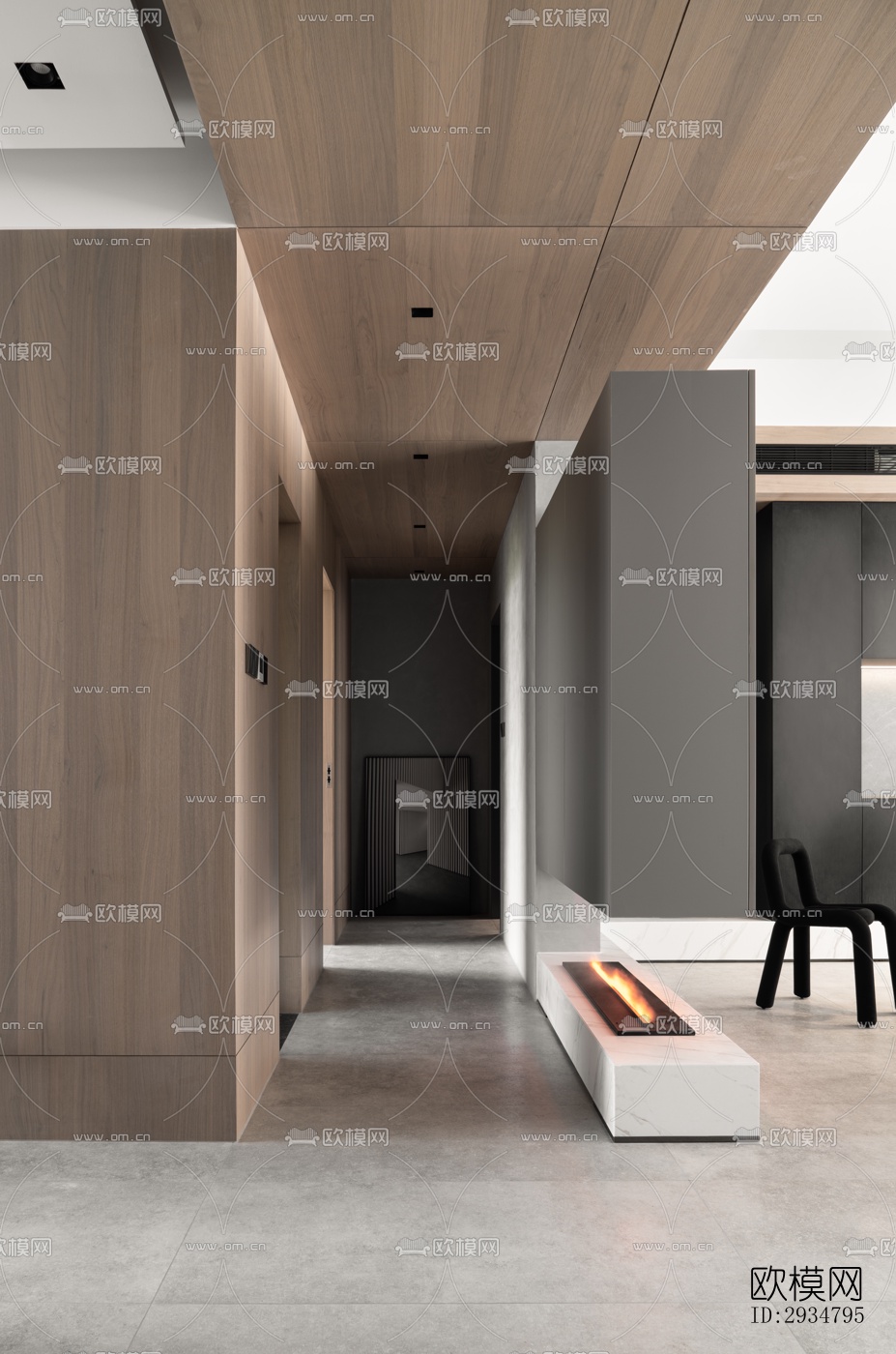 现代平层效果图下载（渲染图18）