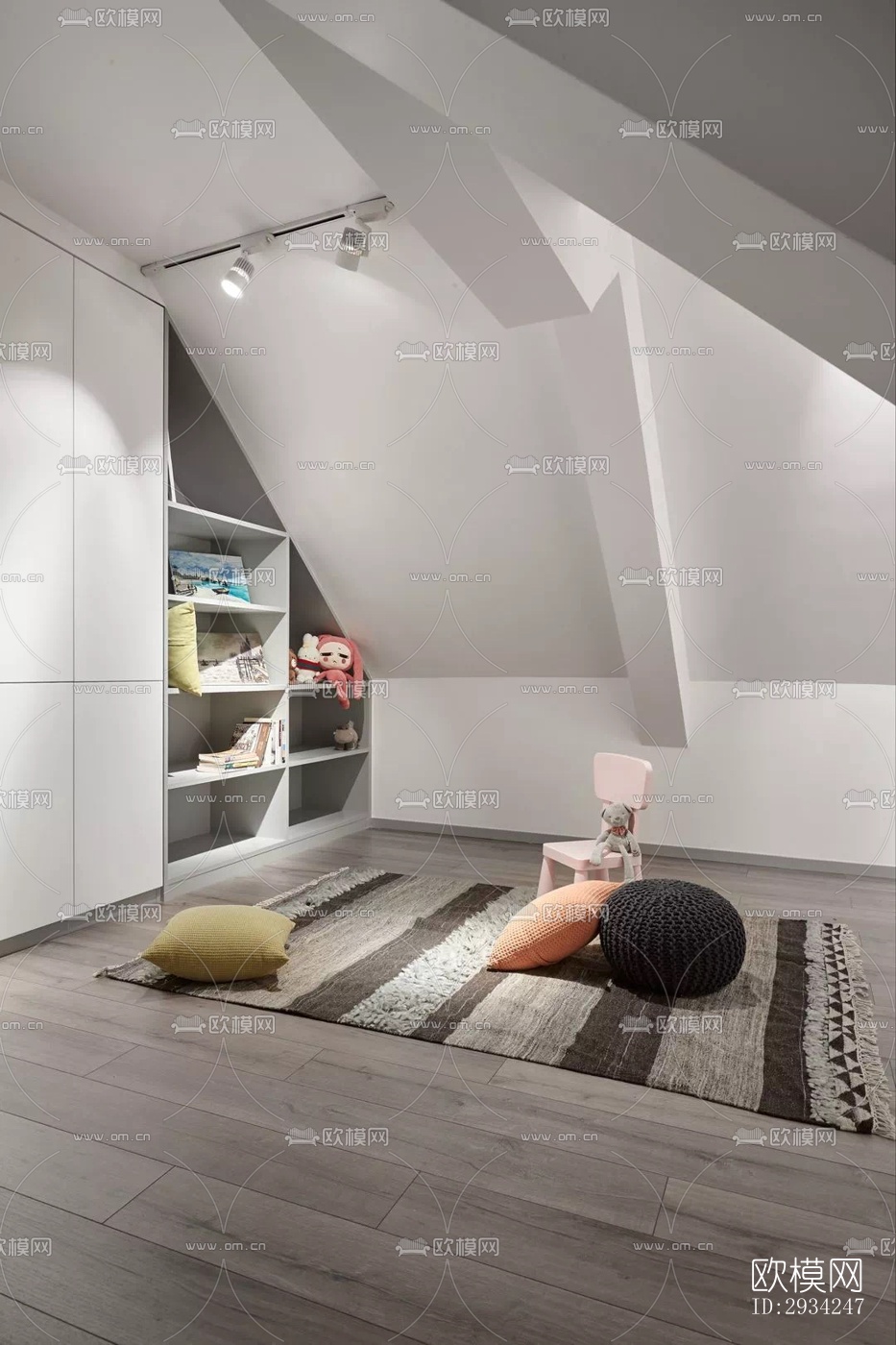 现代复式效果图下载（渲染图9）