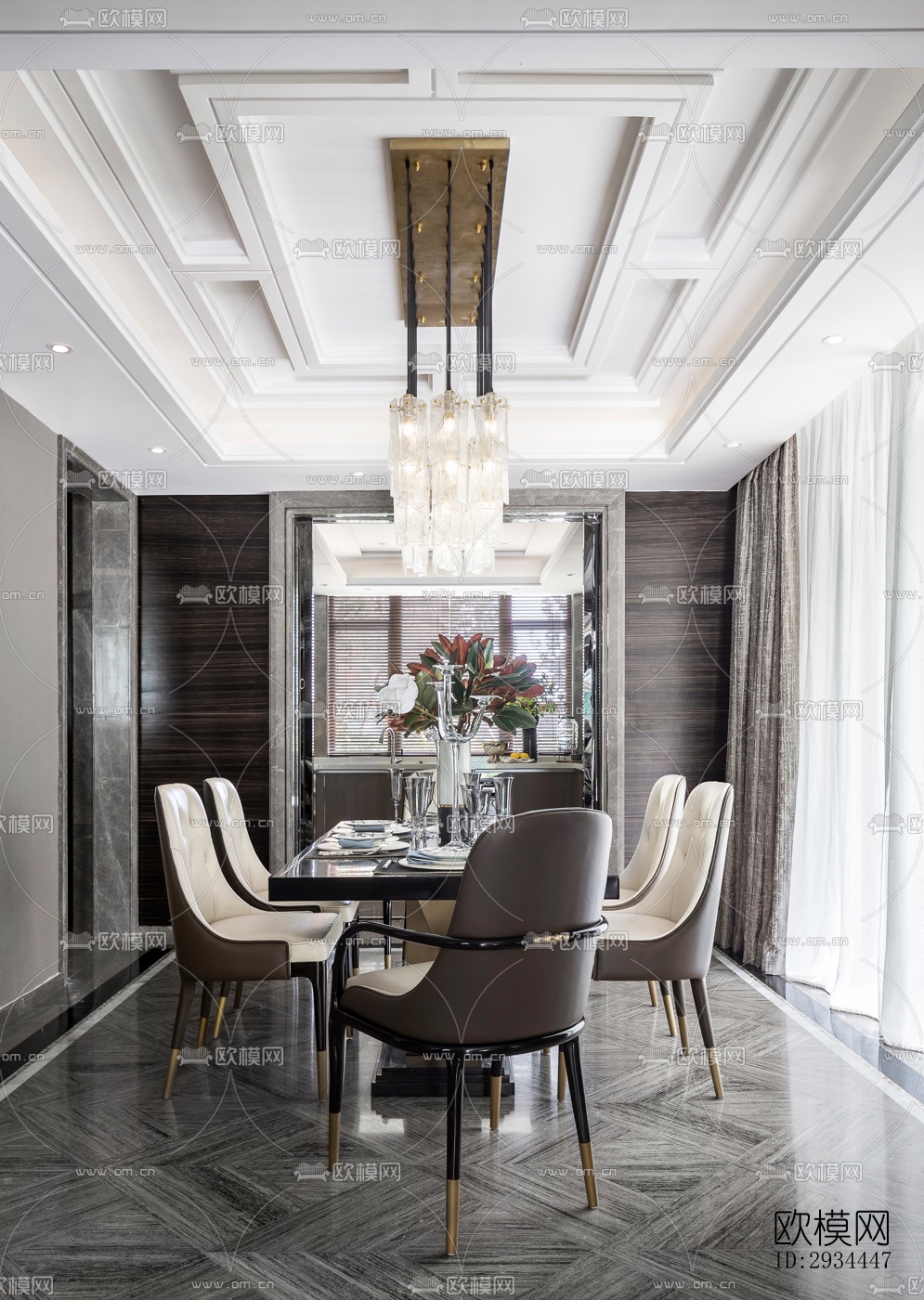 后现代平层效果图下载（渲染图4）