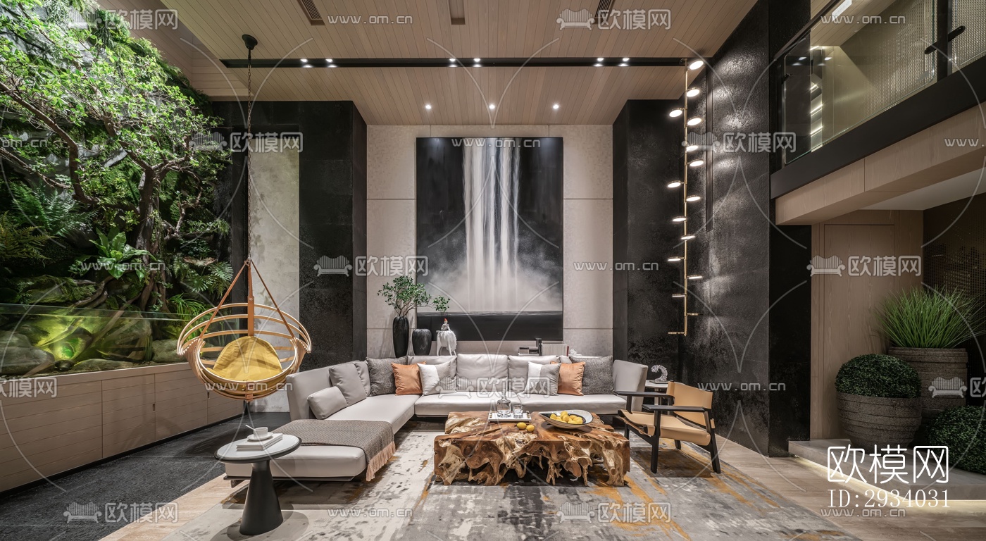 新中式别墅效果图下载（渲染图15）