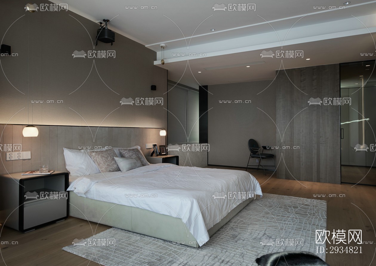 现代平层效果图下载（渲染图5）