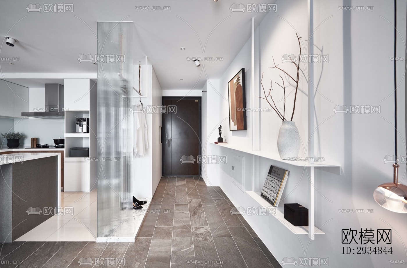 现代平层效果图下载（渲染图17）