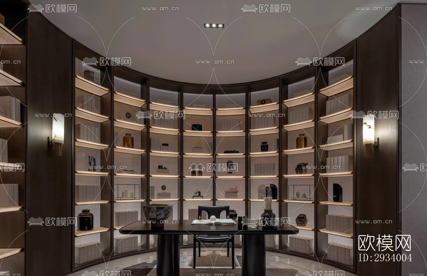 新中式别墅效果图下载（渲染图10）