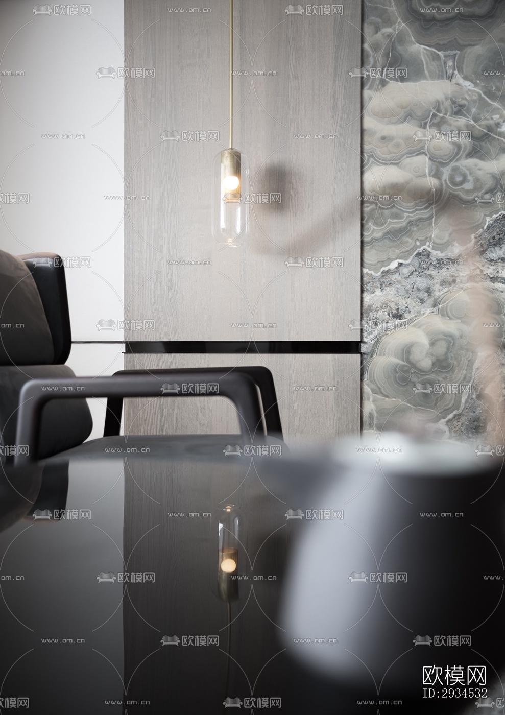 新中式平层效果图下载（渲染图10）