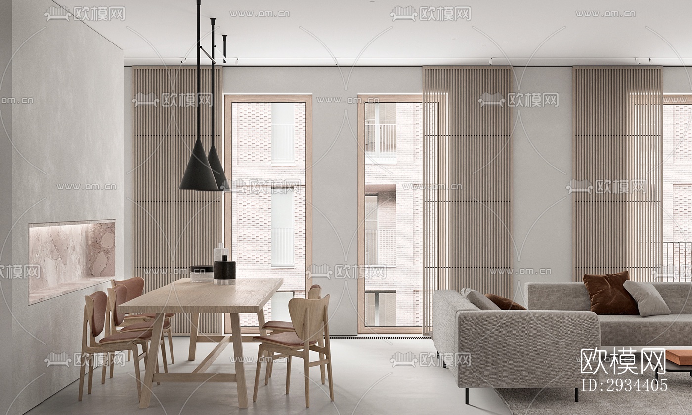 北欧平层效果图下载（渲染图16）