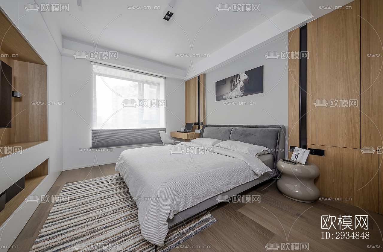 现代平层效果图下载（渲染图7）