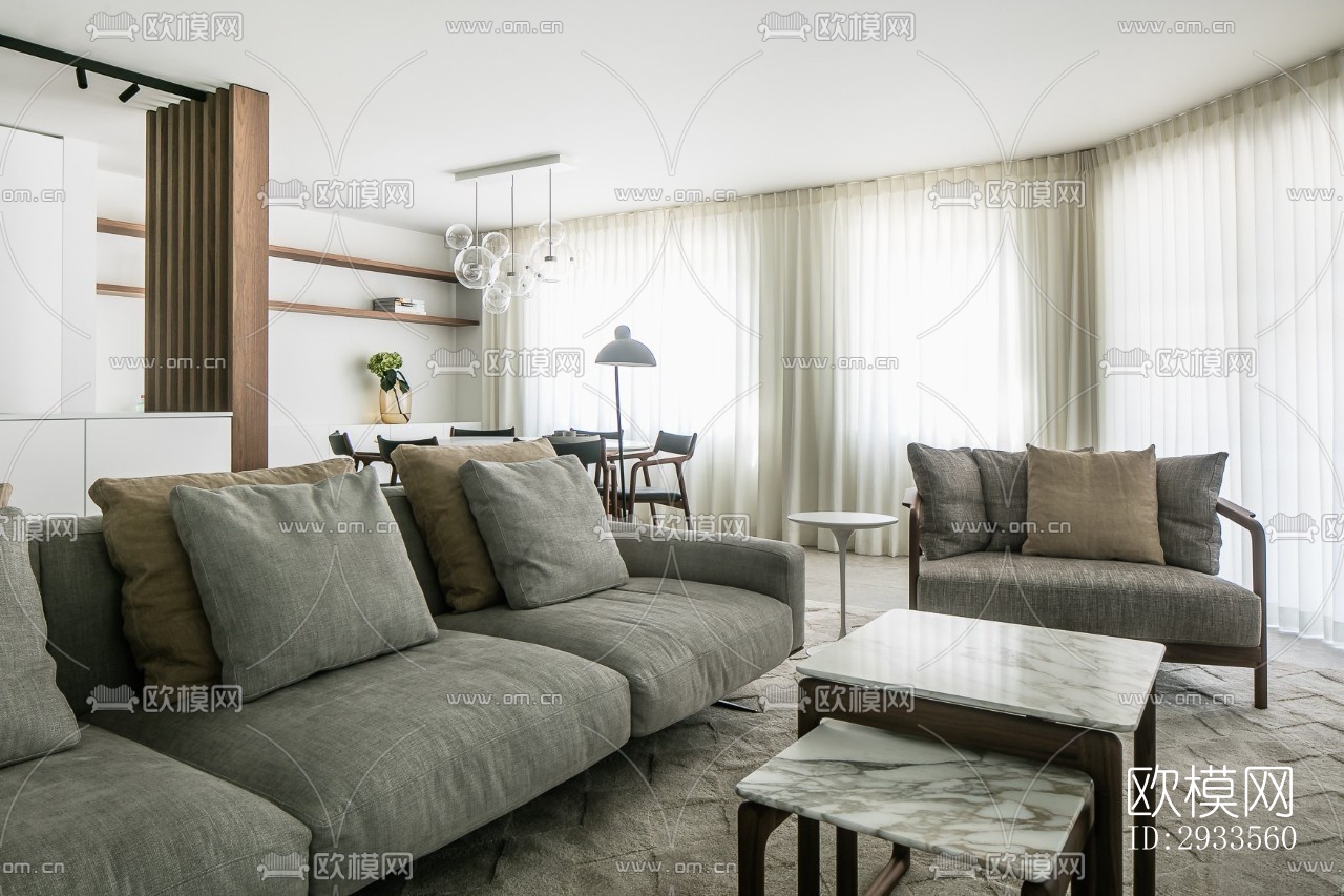 北欧公寓效果图下载（渲染图2）