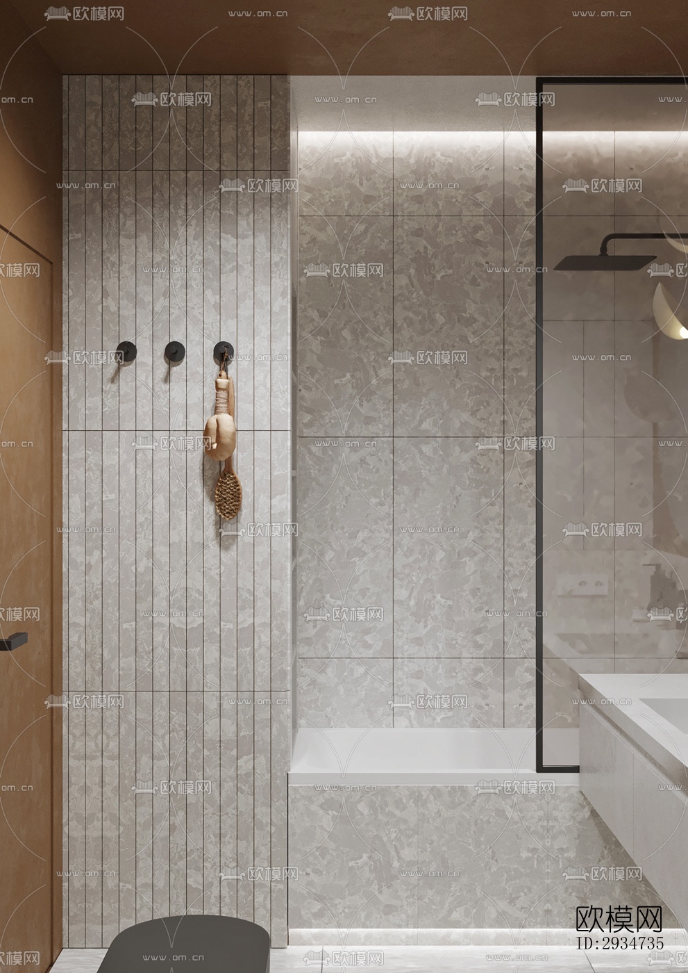 现代平层效果图下载（渲染图3）