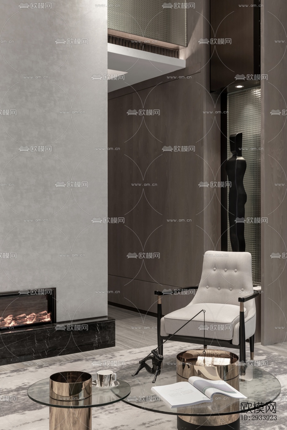 新中式别墅效果图下载（渲染图18）