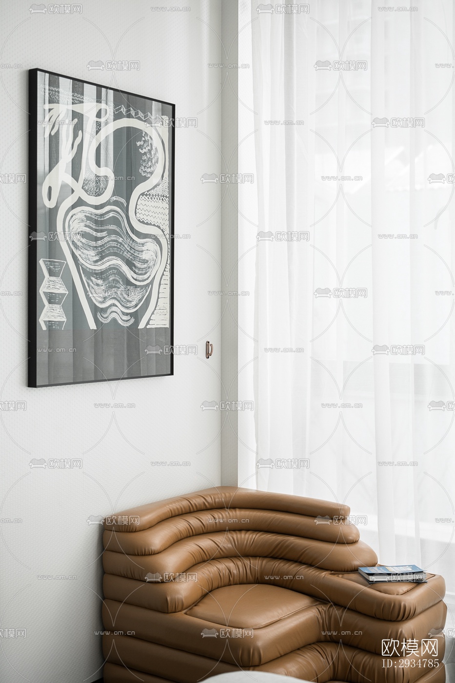 现代平层效果图下载（渲染图8）