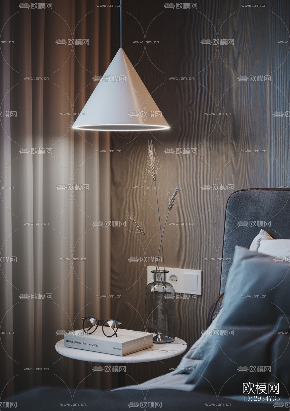 现代平层效果图下载（渲染图13）