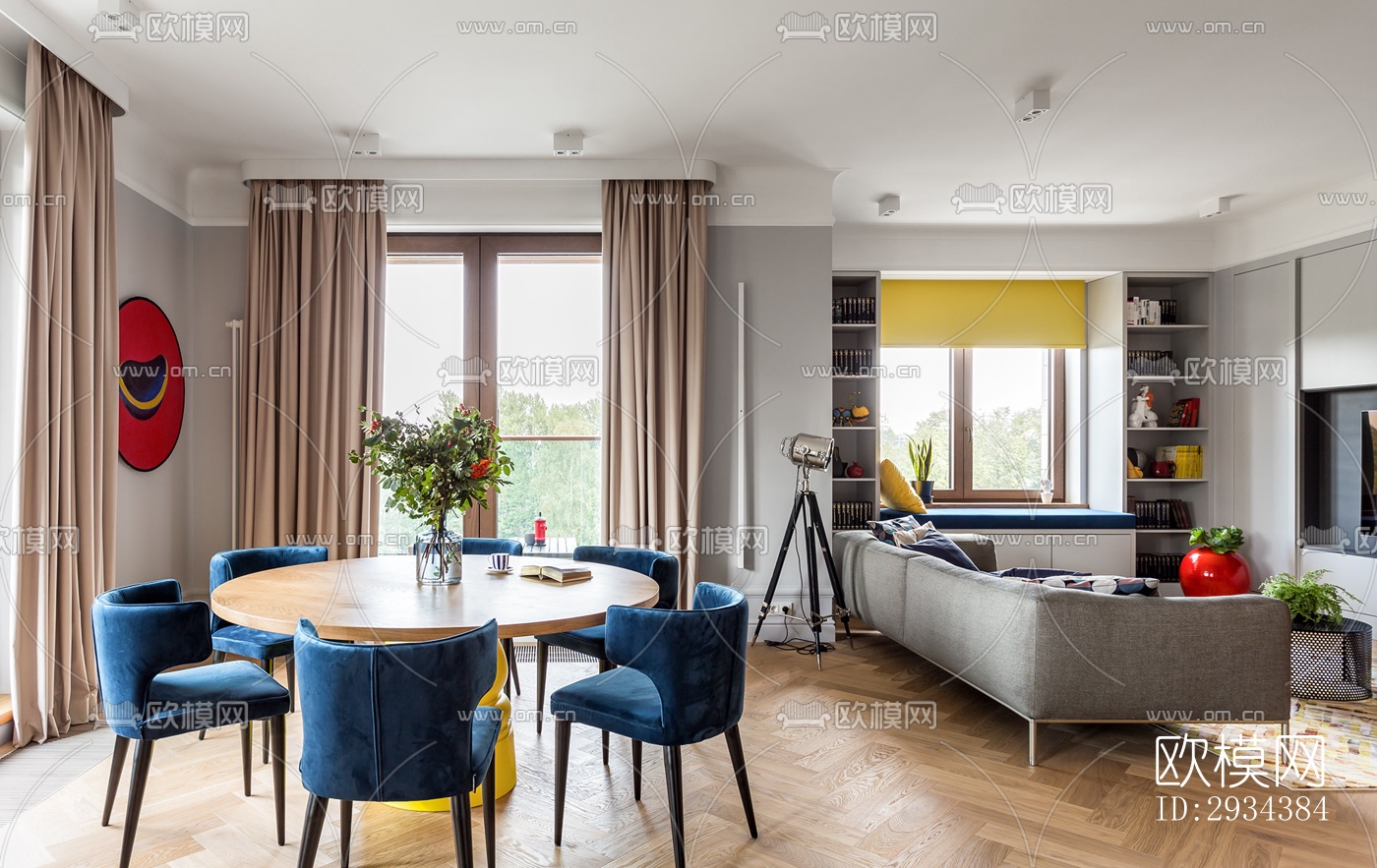 北欧平层效果图下载（渲染图14）