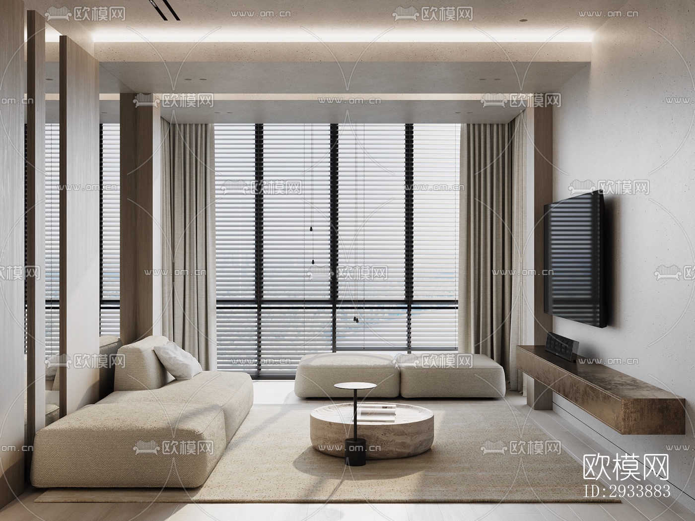 北欧别墅效果图下载（渲染图1）