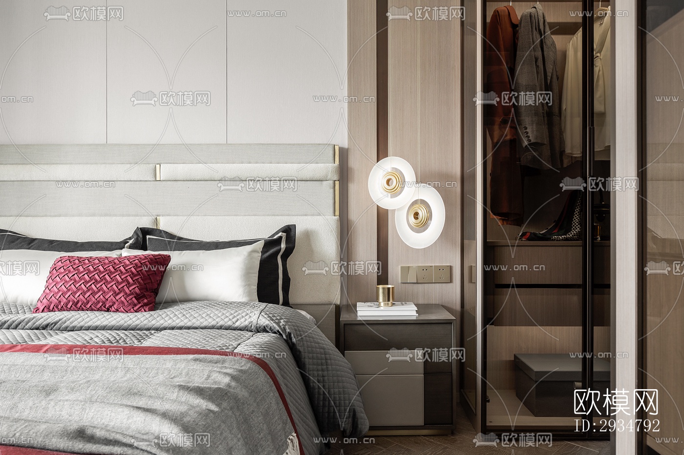 现代平层效果图下载（渲染图8）