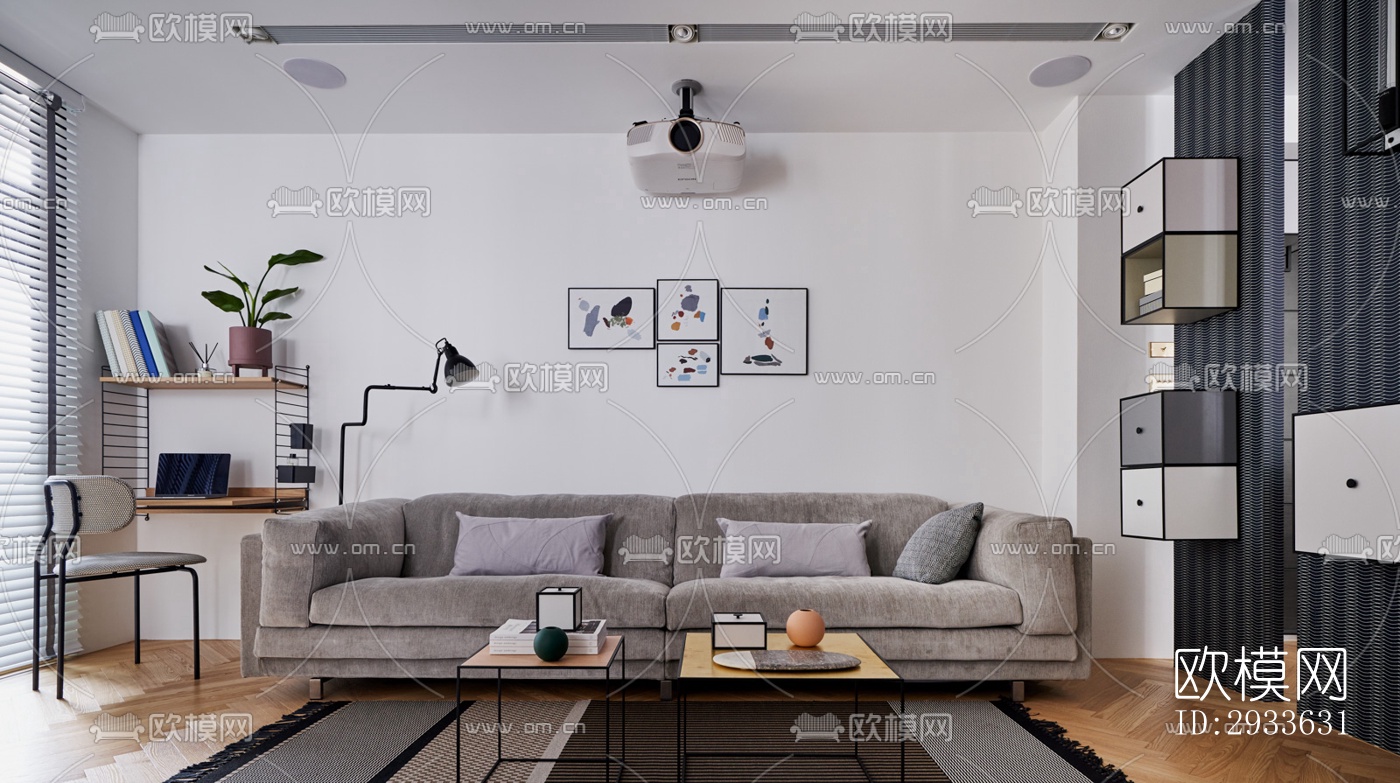 北欧公寓效果图下载（渲染图4）