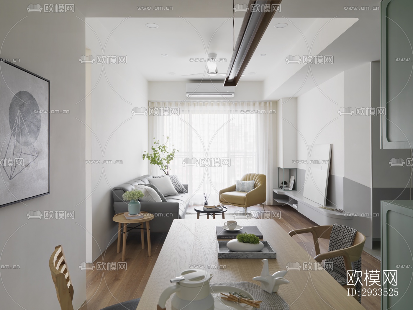 北欧公寓效果图下载（渲染图5）