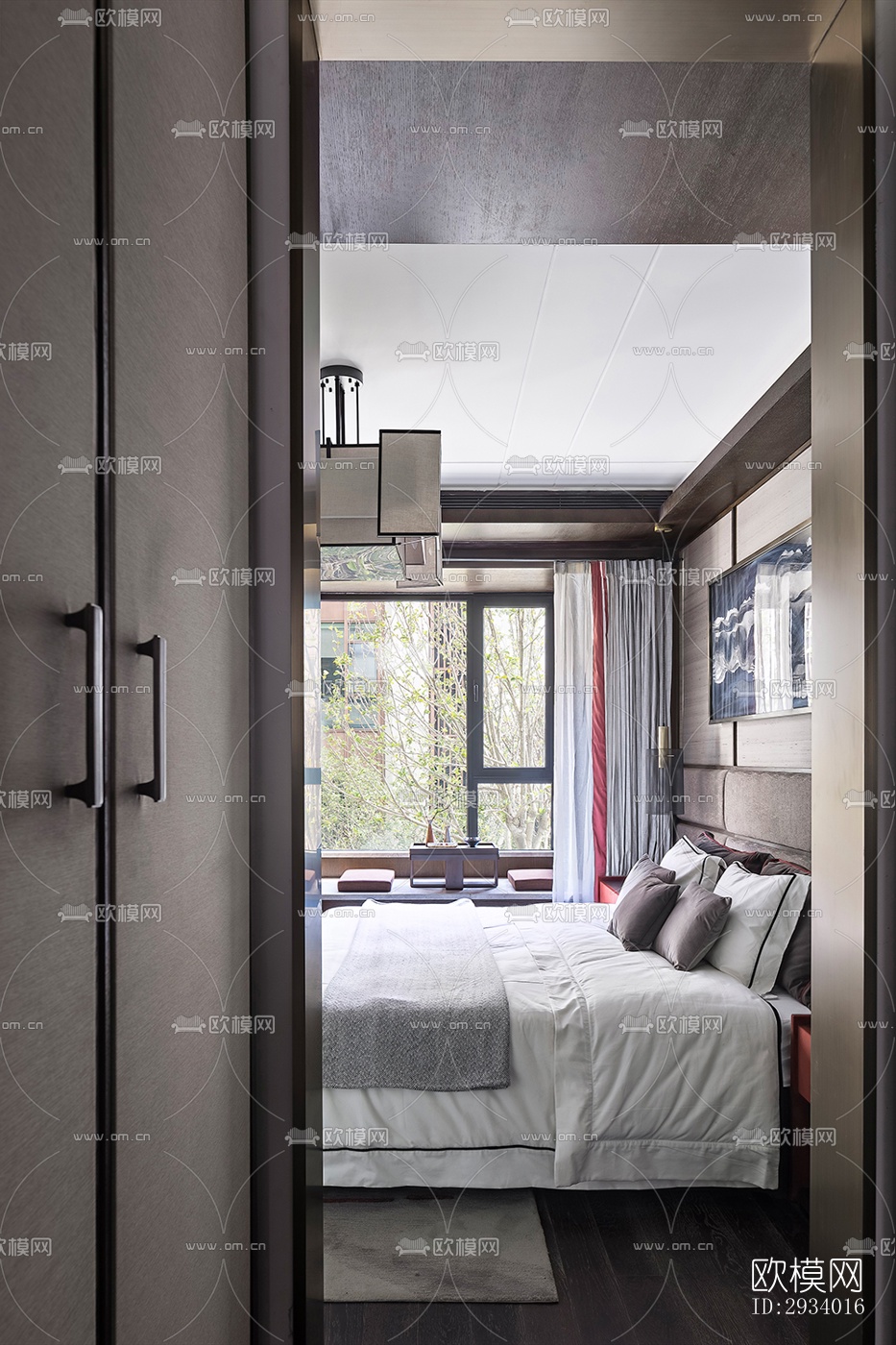 新中式别墅效果图下载（渲染图9）