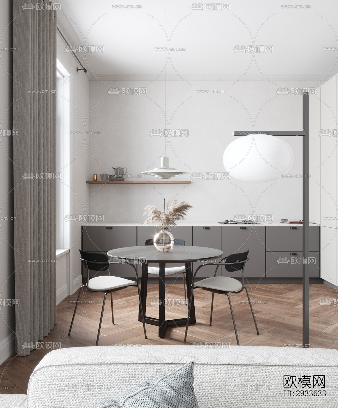 北欧公寓效果图下载（渲染图12）