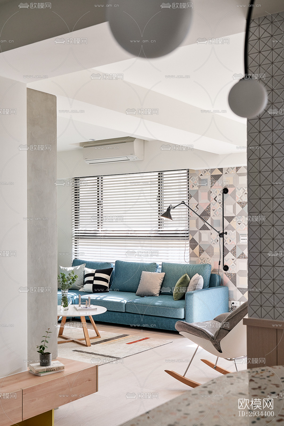 北欧平层效果图下载（渲染图6）