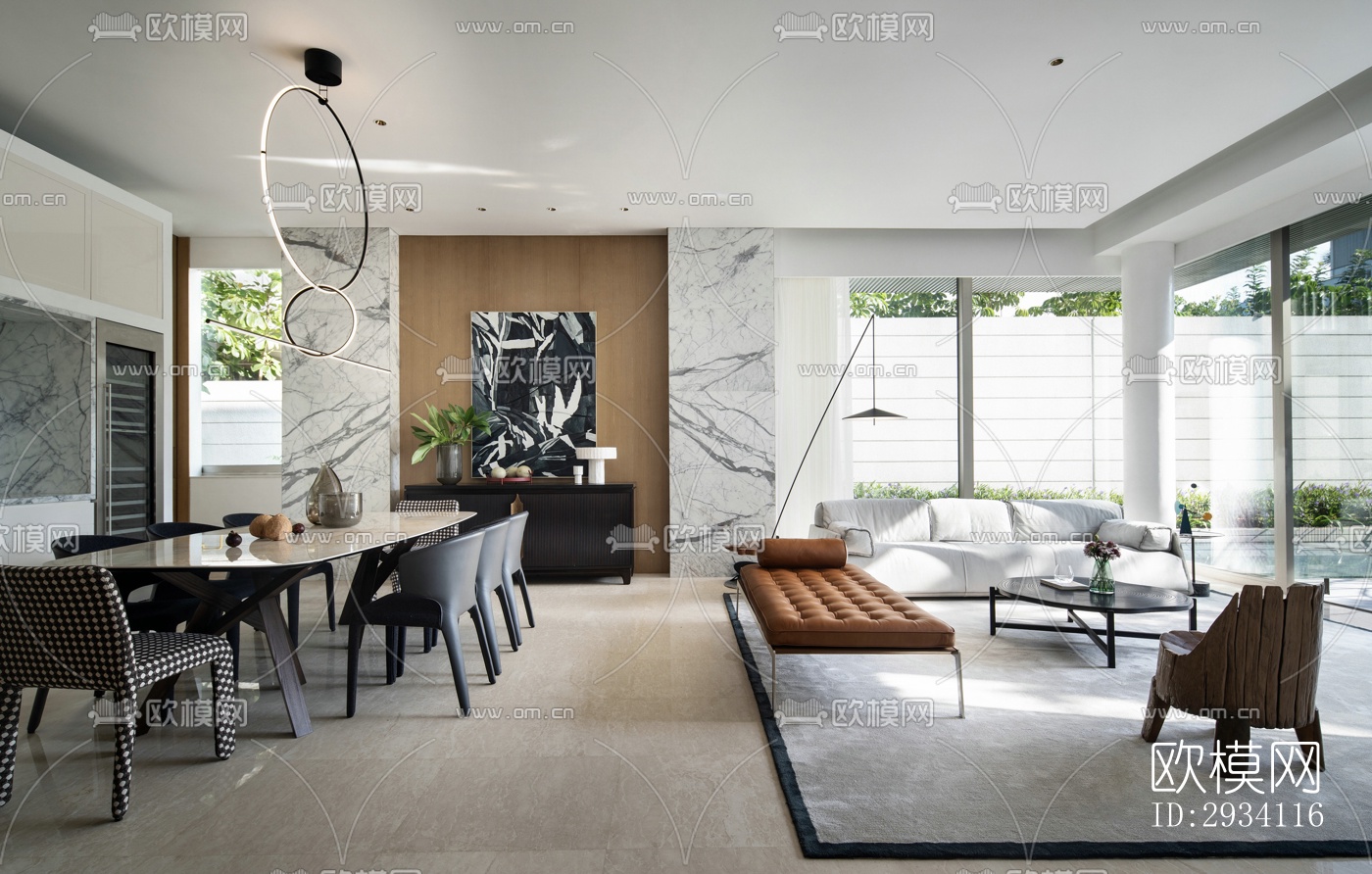 现代别墅效果图下载（渲染图4）