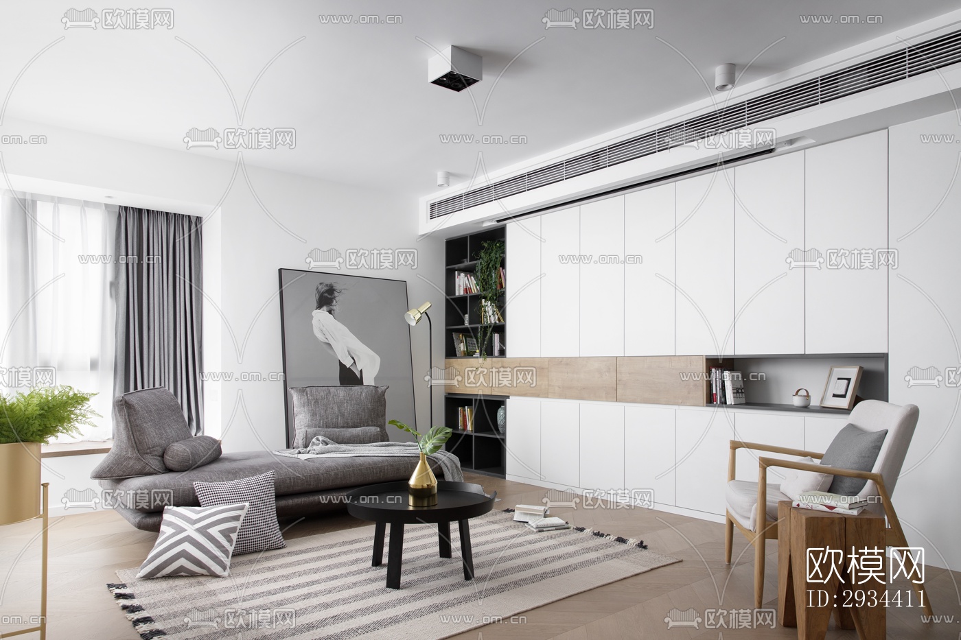 北欧平层效果图下载（渲染图3）