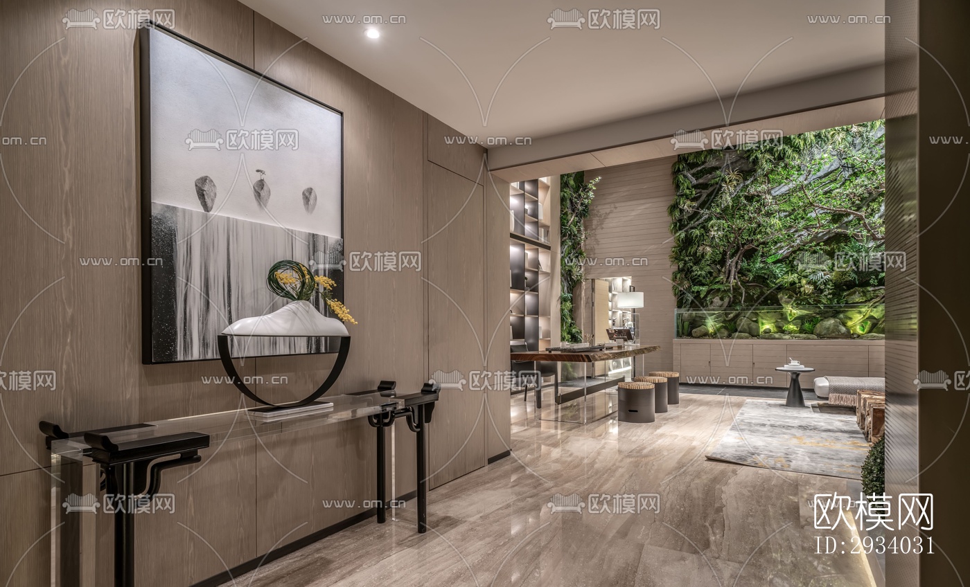 新中式别墅效果图下载（渲染图11）