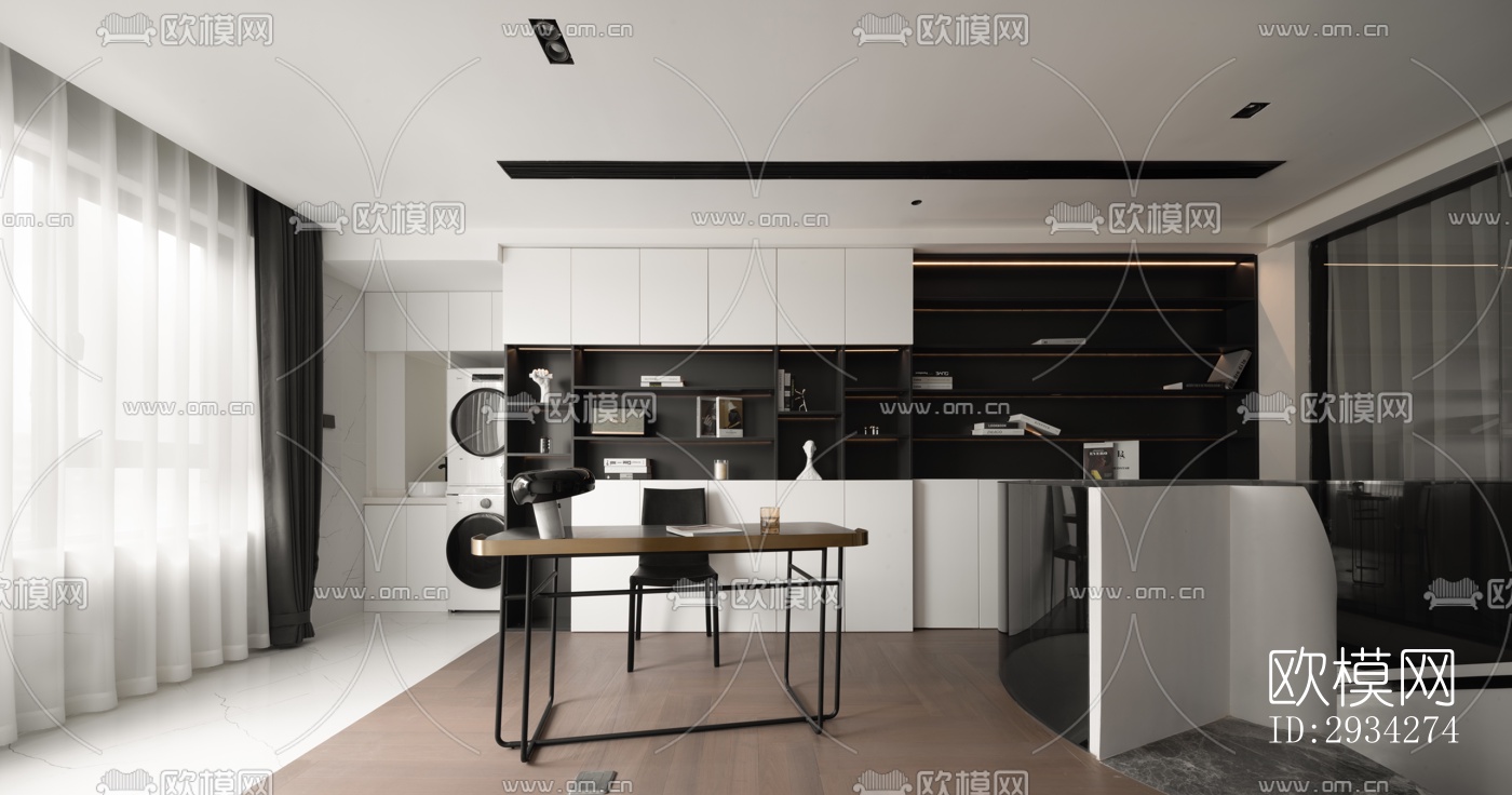 现代复式效果图下载（渲染图10）