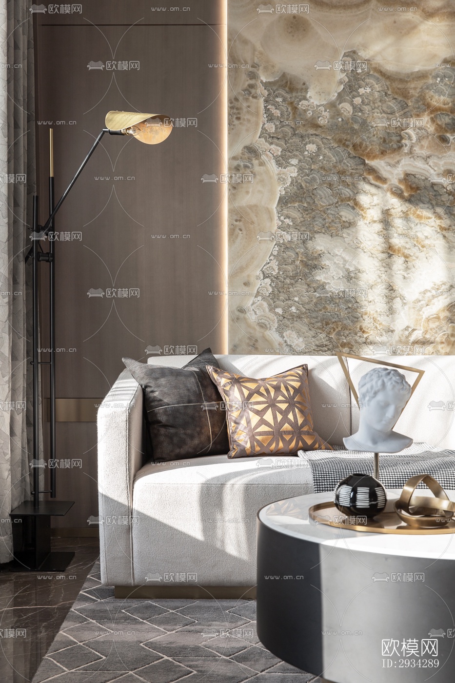 现代复式效果图下载（渲染图1）