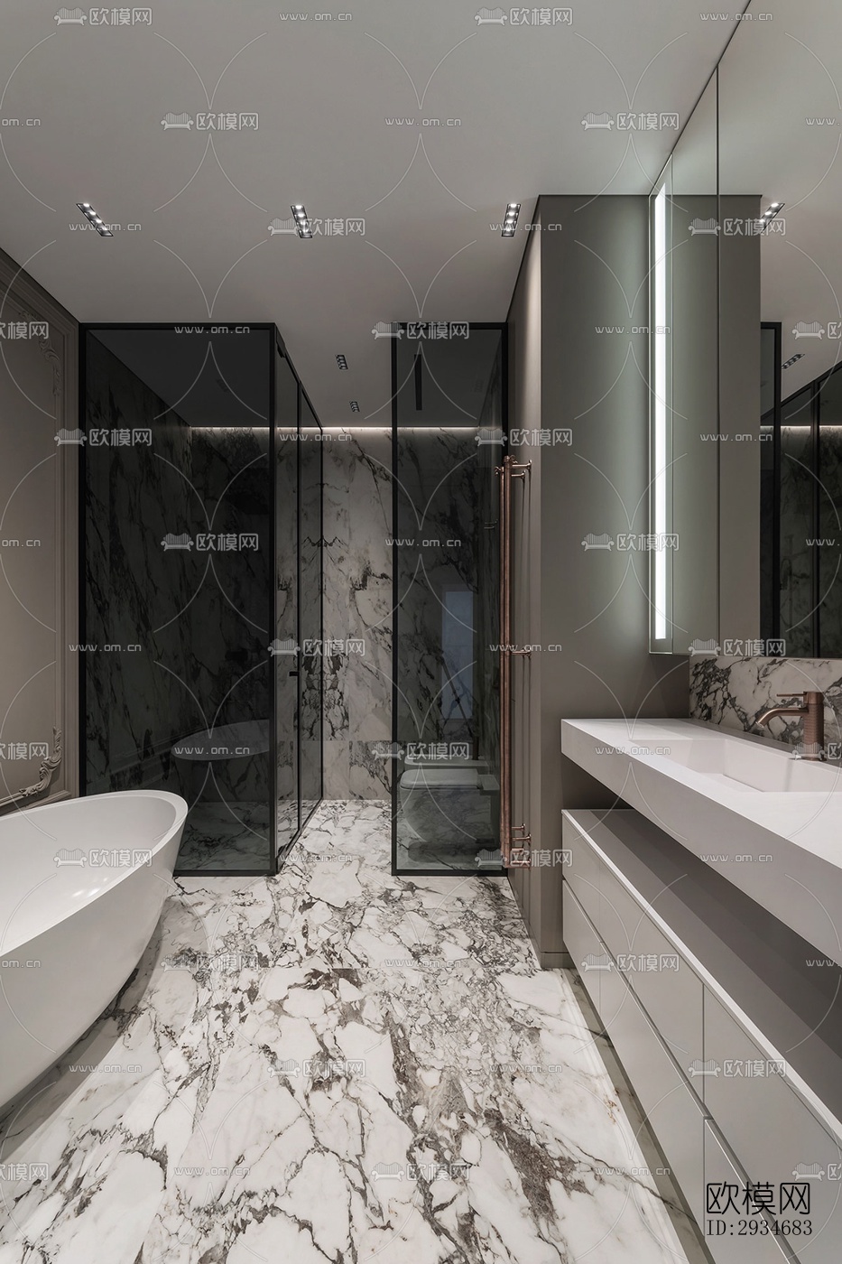 欧式平层效果图下载（渲染图15）