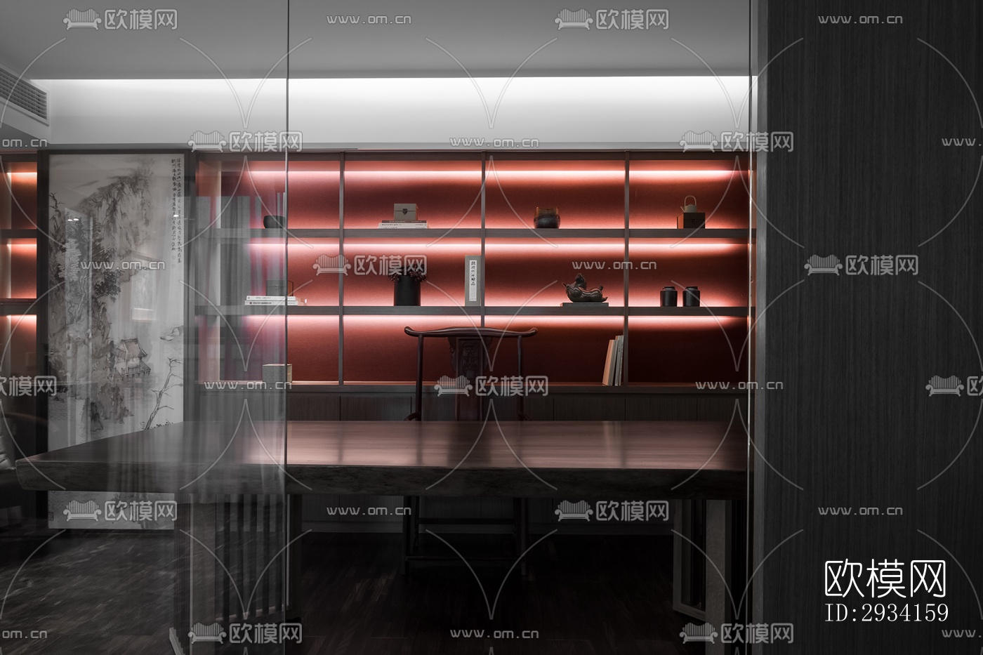 高级灰别墅效果图下载（渲染图19）