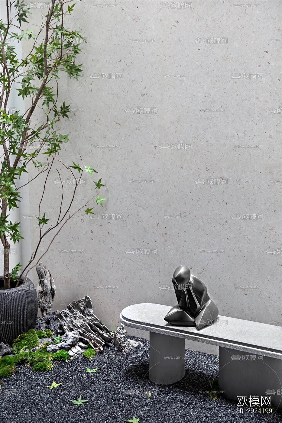 新中式复式效果图下载（渲染图16）