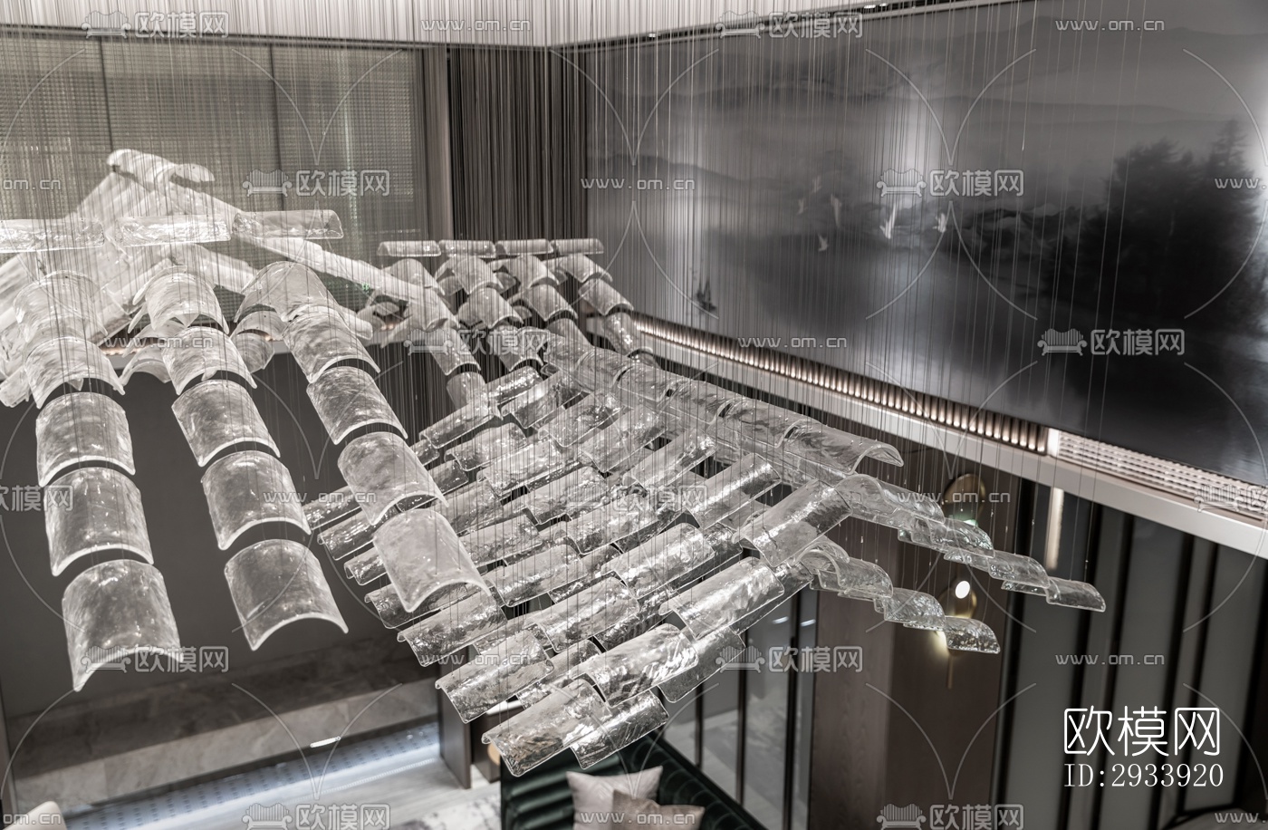 新中式别墅效果图下载（渲染图20）