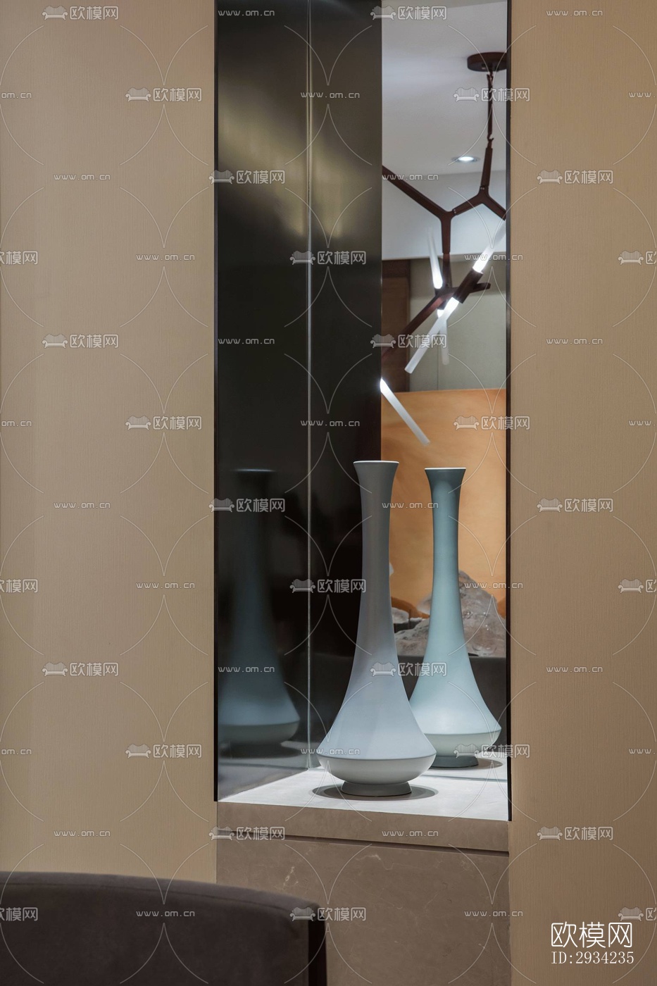 新中式复式效果图下载（渲染图5）