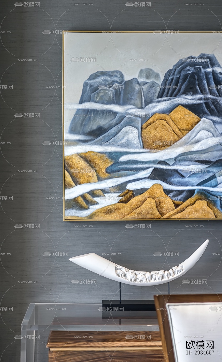 新中式平层效果图下载（渲染图15）