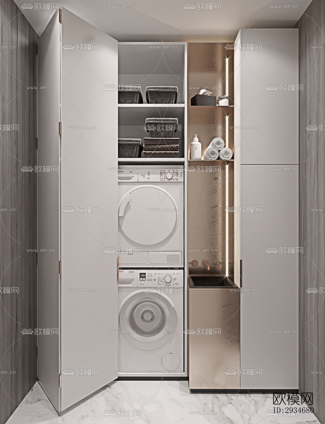 欧式平层效果图下载（渲染图20）