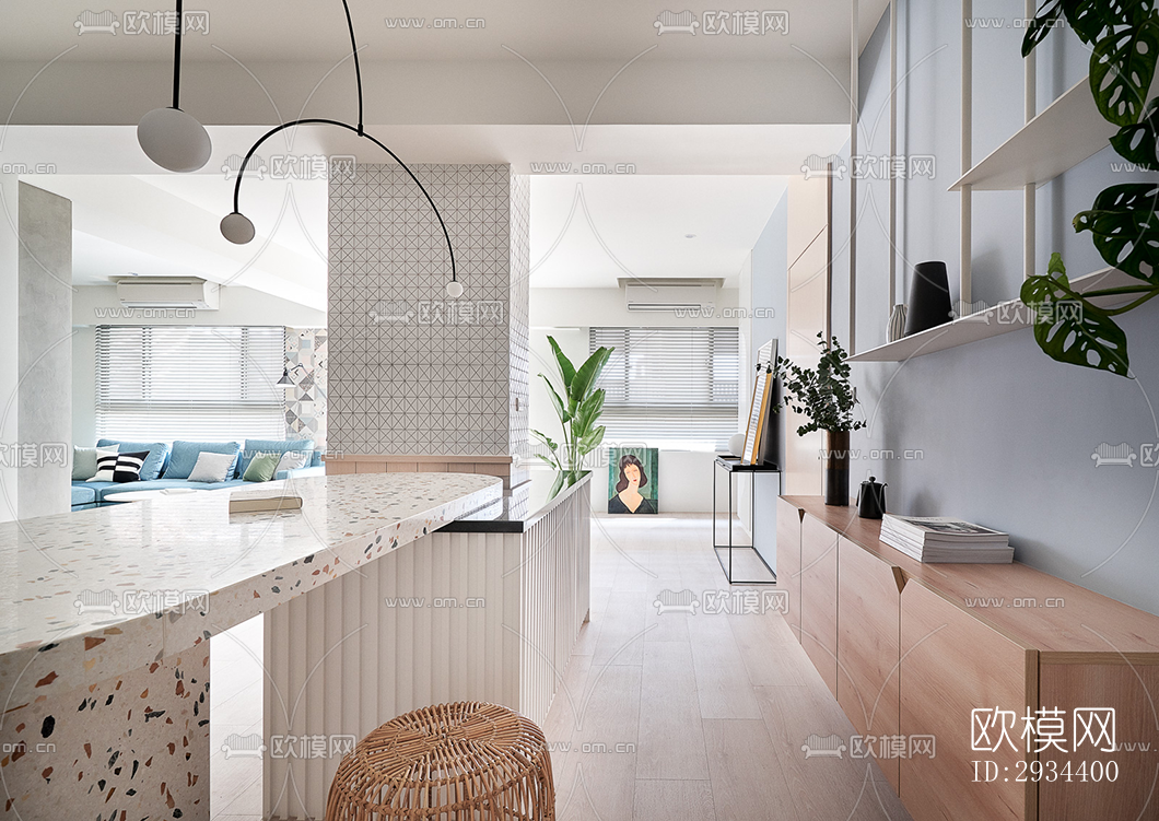 北欧平层效果图下载（渲染图4）