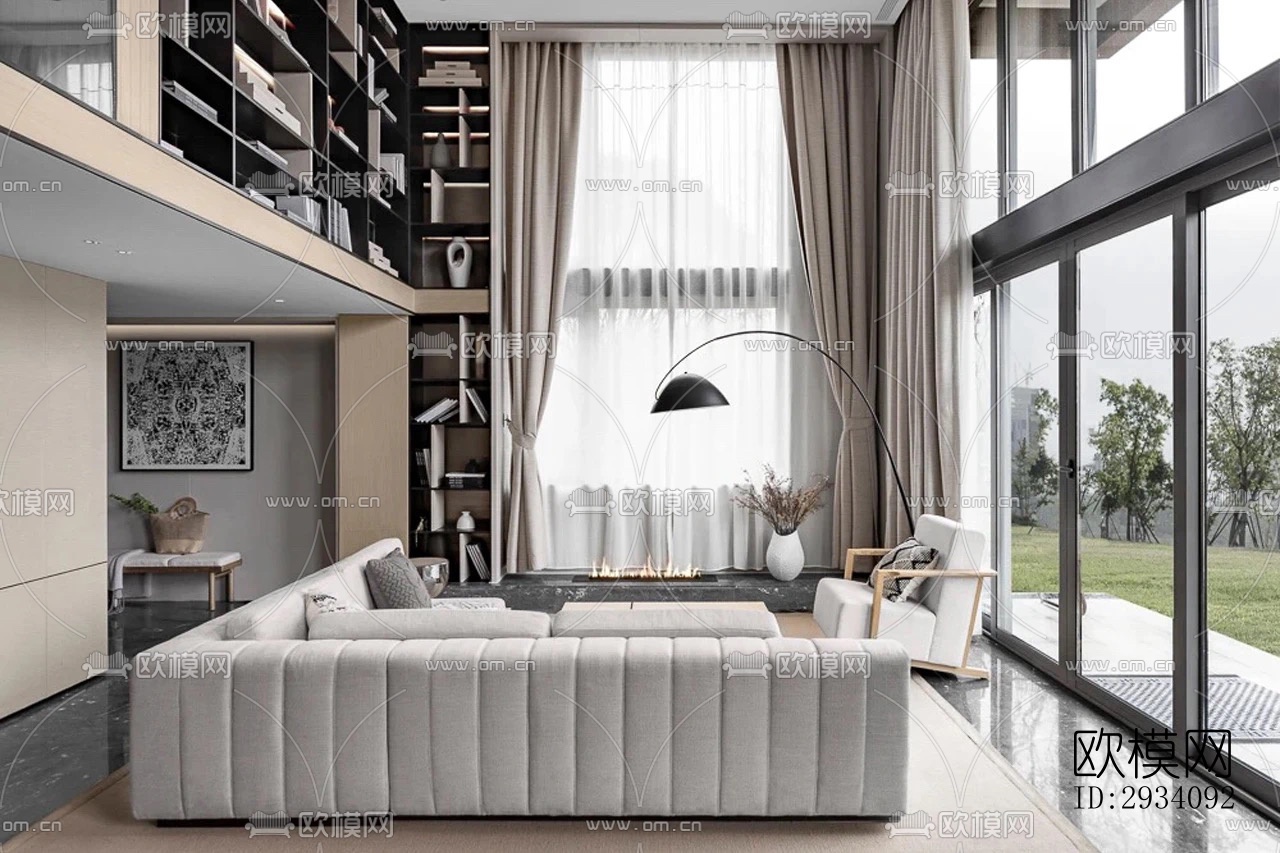 现代别墅效果图下载（渲染图7）