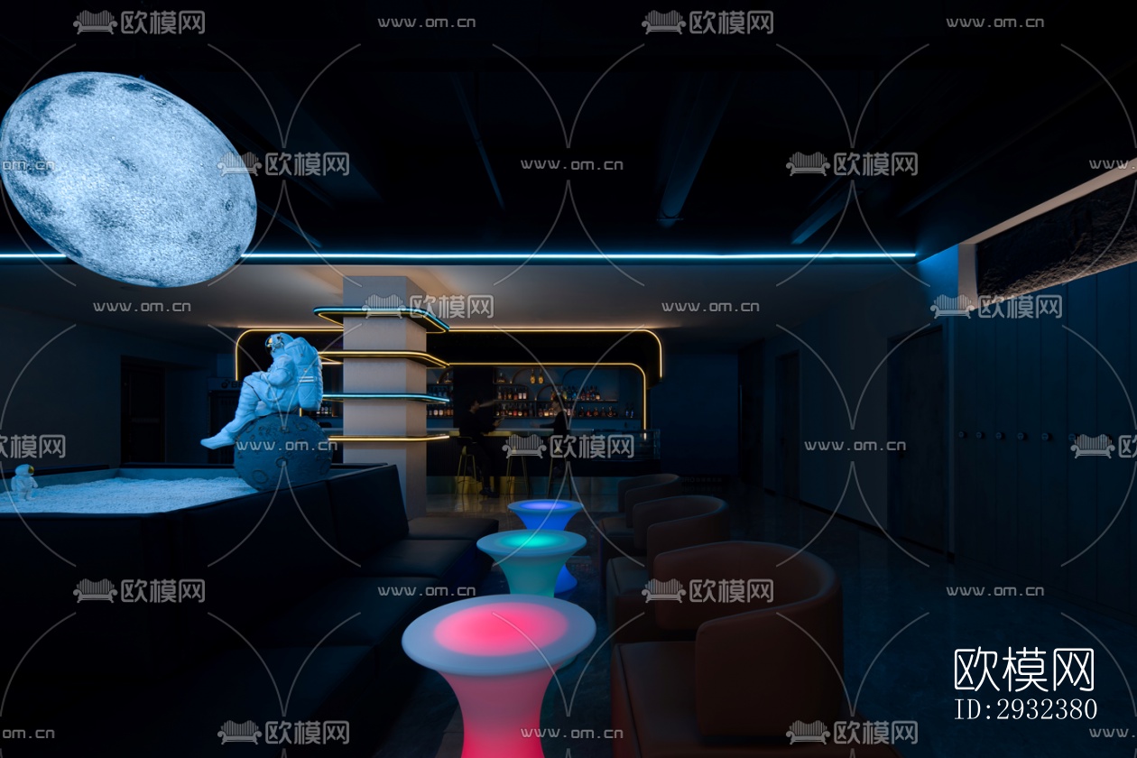 现代酒吧效果图下载（渲染图5）